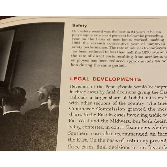 1963 Pennsylvania Railroad Company Annual Shareholders Report Vintage PRR - Picture 6 of 9